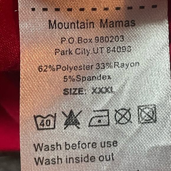 Mountain Mamas Red‎ Blouse Women’s Size XXXL Basic Stretch - Picture 5 of 10